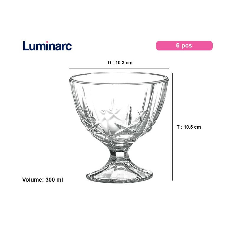 Coffret de 6 Coupe a Glace Luminarc Maldives 30Cl