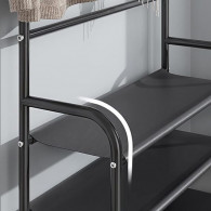 Porte Manteau avec Rangement de Chaussures Noir
