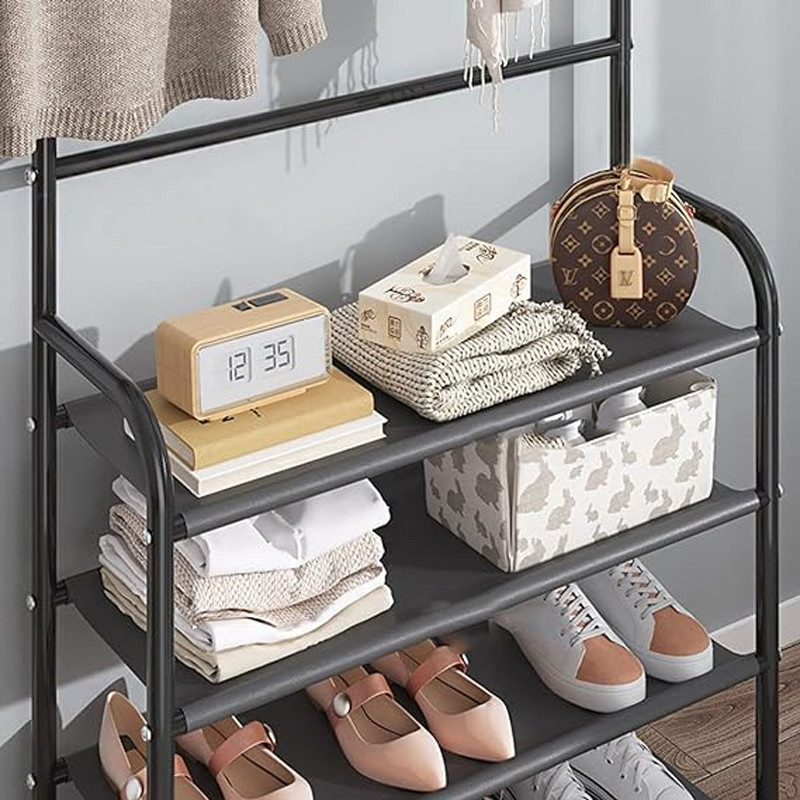 Meuble D'entrée Avec Porte-manteau Et Rangement à Chaussures - DRAGOR