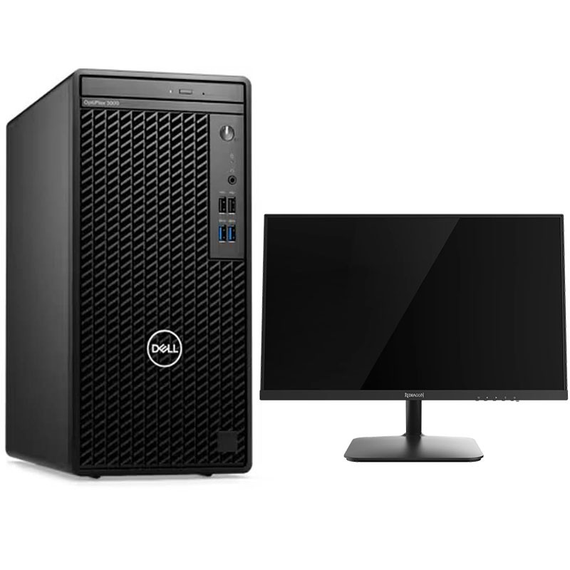 PC de Bureau DELL OptiPlex 3000 i3 12Gén 16Go 512 Go SSD  + Ecran Redragon 23.8"