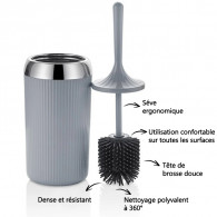 Brosse de Toilette Avec Support Çelik Ayna Acero Gris Brosse de Toilette Avec Support Çelik Ayna Acero Gris