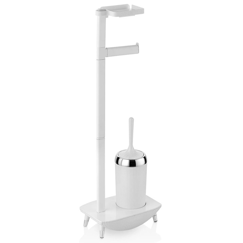 Brosse de Toilette Avec Support Çelik Ayna Acero Blanc