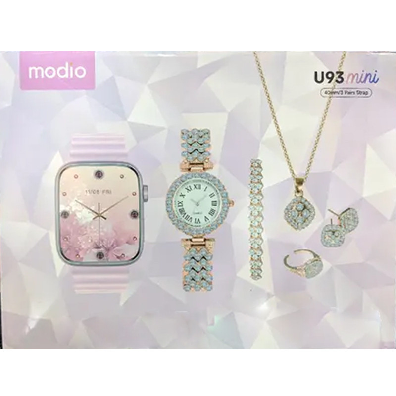 Coffret Smart Watch U93 Mini Rose