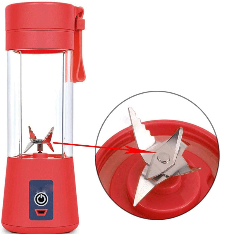 Blender Portable Rechargeable 380 ml Rouge