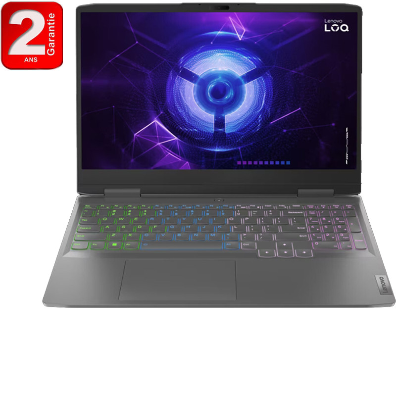 Pc Portable Gamer Lenovo LOQ 15IRH8 i5 12Gén 8Go 512Go SSD Gris