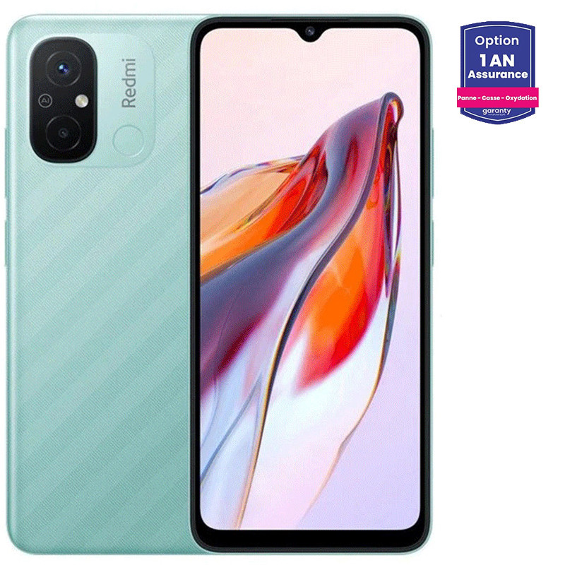 Smartphone Xiaomi Redmi 12C 3Go 64Go Vert Smartphone Xiaomi Redmi 12C 3Go 64Go Vert