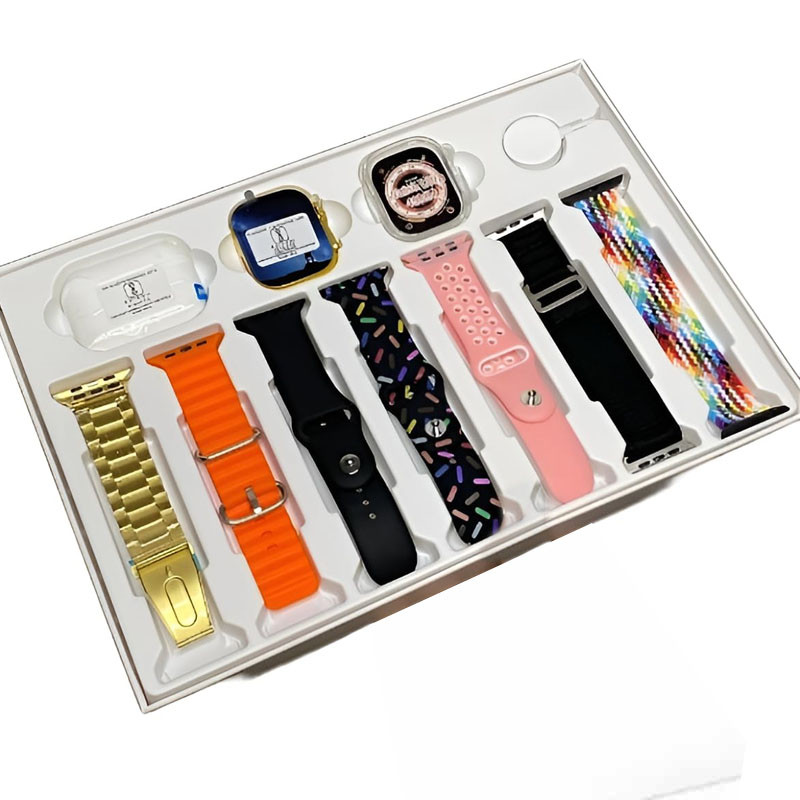 Smart watch i10 Ultra Max 10 en 1 + Airpods + 7 Ceintures Smart watch i10 Ultra Max 10 en 1 + Airpods + 7 Ceintures