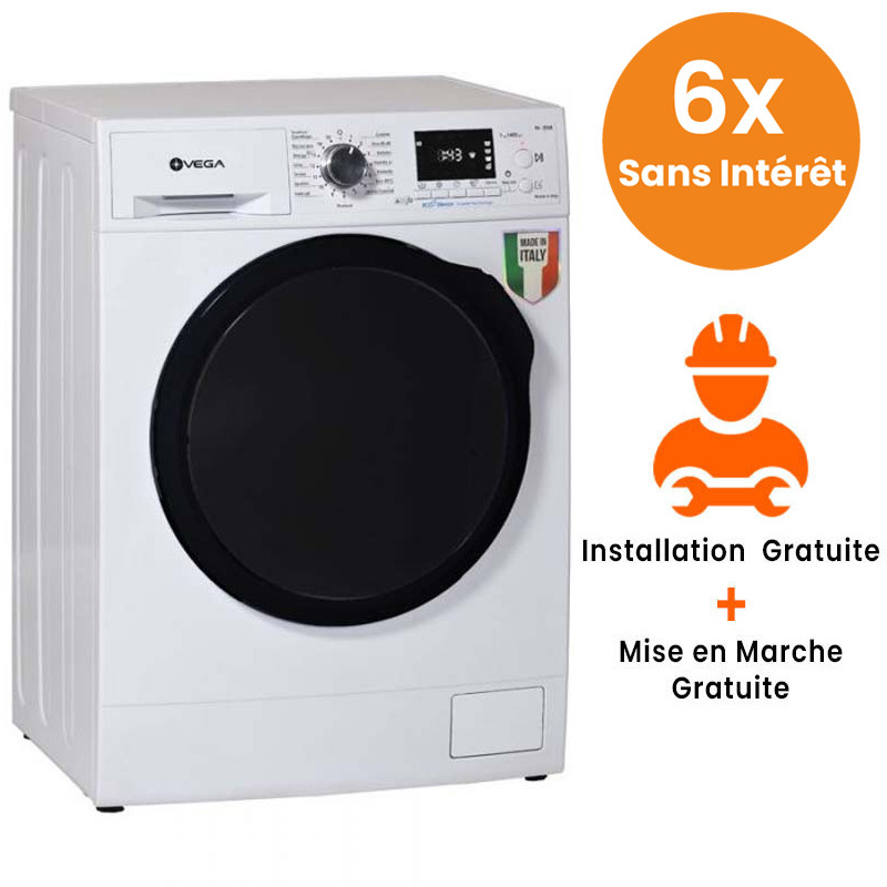 Lave Linge Frontale VEGA 10 kg Inverter Blanc (F1014) Lave Linge Frontale VEGA 10 kg Inverter Blanc (F1014)