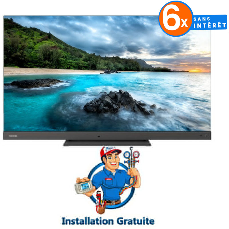 Téléviseur Toshiba Z770 55" 4K UHD QLED Android Smart Noir Téléviseur Toshiba Z770 55" 4K UHD QLED Android Smart Noir