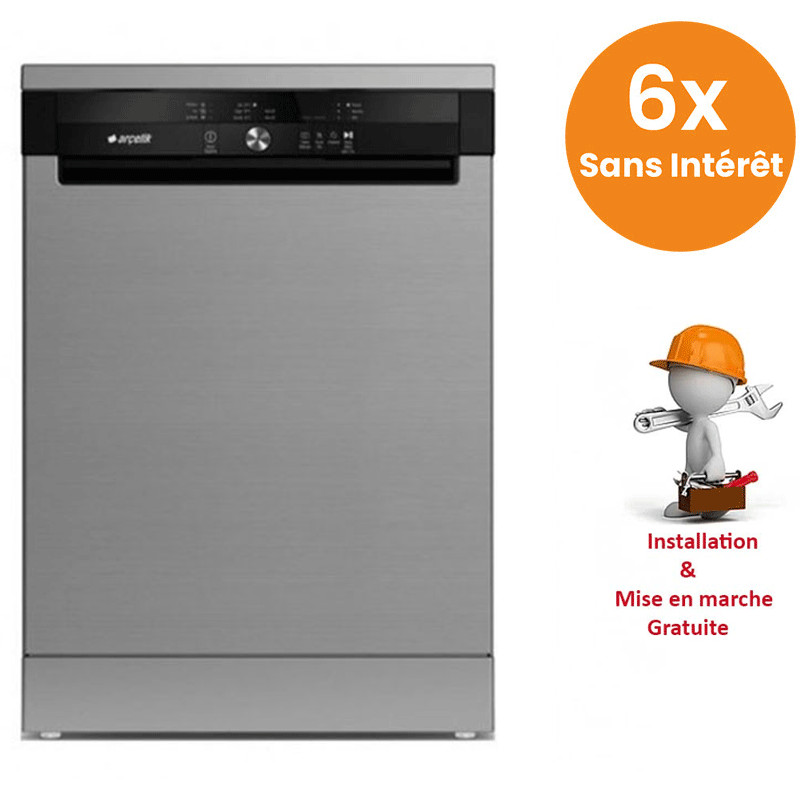 Lave vaisselle ARCELIK 13 Couverts - Inox (6555X ) Lave vaisselle ARCELIK 13 Couverts - Inox (6555X )