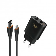 Chargeur Itel ICW 101EM 2 USB Vers Type C Noir