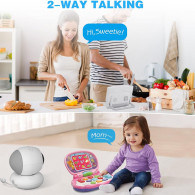Moniteur Vidéo Pour Bébé Pix-Link RW202Y Avec Caméra Panoramique Blanc