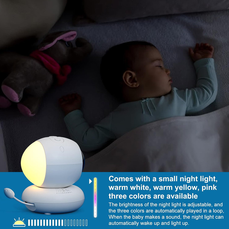 Moniteur Vidéo Pour Bébé Pix-Link RW202Y Avec Caméra Panoramique Blanc
