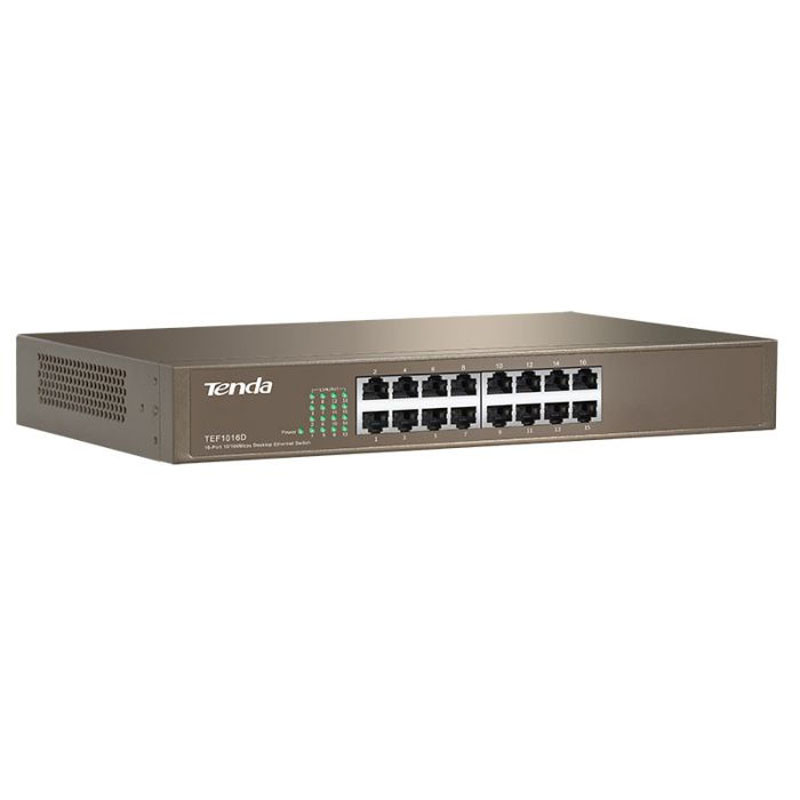 Switch de Bureau Tenda TEF1016D 16 Ports Fast Ethernet 10/100 MBPS Prix Tunise