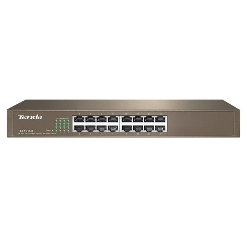 Switch de Bureau Tenda TEF1016D 16 Ports Fast Ethernet 10/100 MBPS Prix Tunise Switch de Bureau Tenda TEF1016D 16 Ports Fast Ethernet 10/100 MBPS Prix Tunise