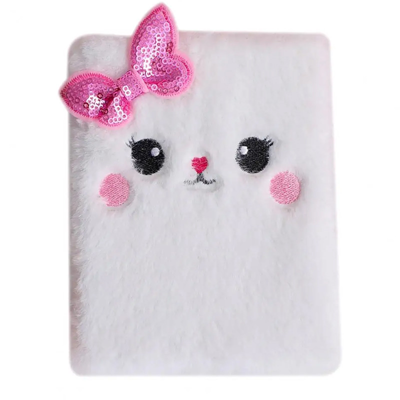 Notebook En Peluche Kitty Blanc