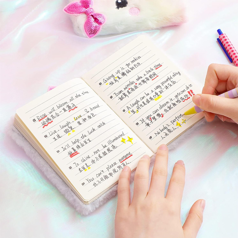 Bloc Notes En Peluche Kitty Papillon Couleur