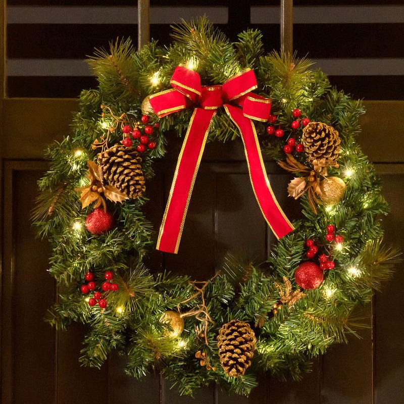 Cercle Couronne De Noël Blanc