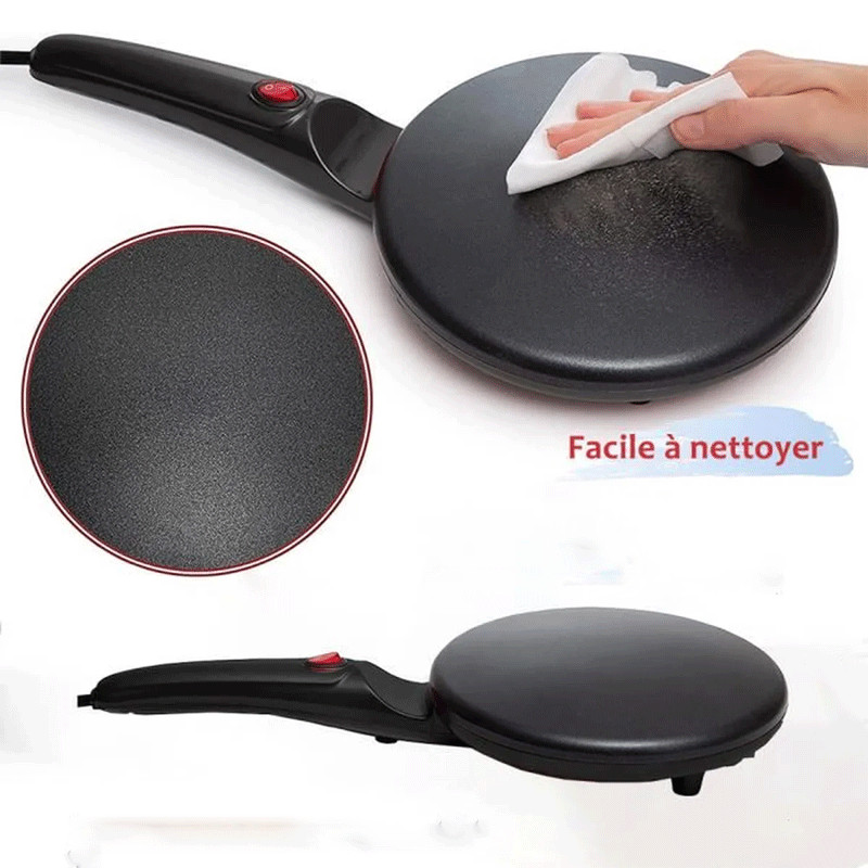 Crêpière électrique Magnani 20 Cm - Antiadhésive Avec Poignée, Fouet Et Spatule Inclus - 800W