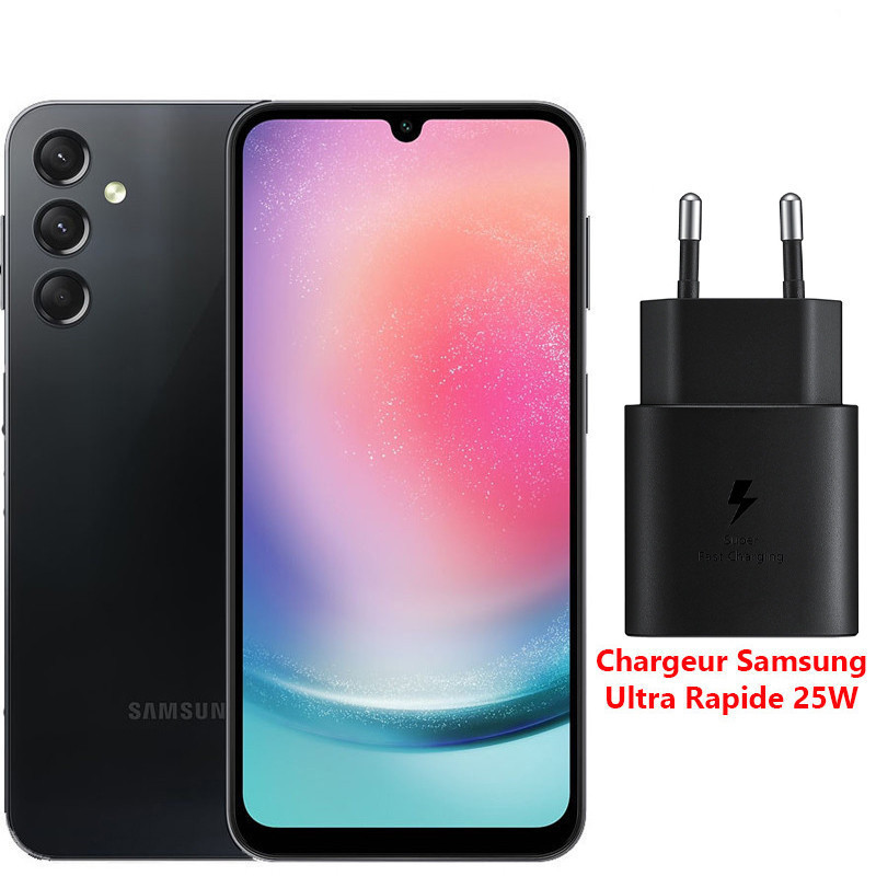 Samsung Galaxy A24 4G 8Go 128Go Noir Samsung Galaxy A24 4G 8Go 128Go Noir