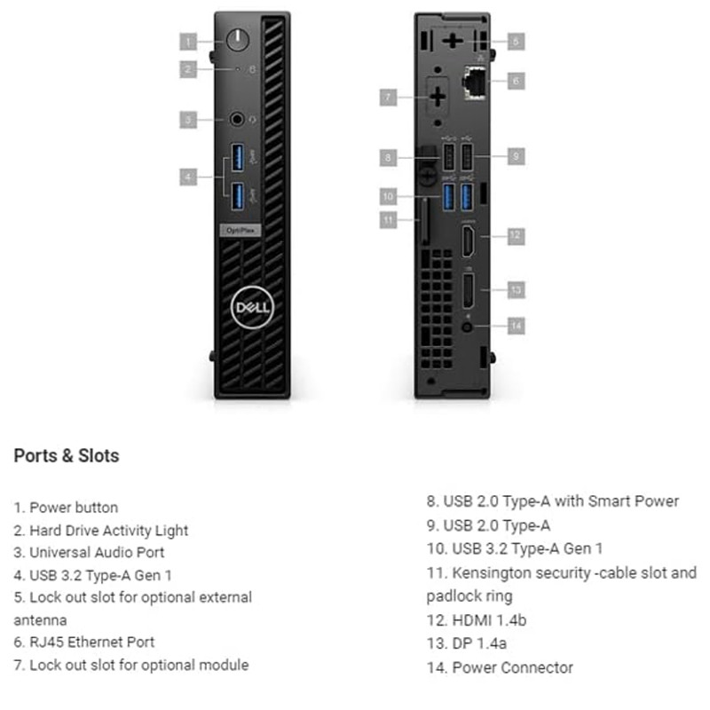 Pc De Bureau Dell Optiplex 7010 i5 13Gén 8Go 256Go SSD Noir en Tunisie