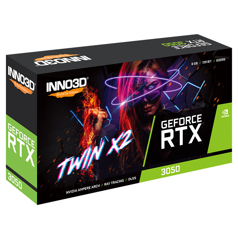 Carte Graphique INNO3D NVIDIA GEFORCE RTX 3050 8GB TWIN X2 DDR6