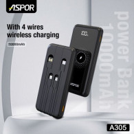 Power Bank Aspor A305 10 000 mAh Noir en Tunisie
