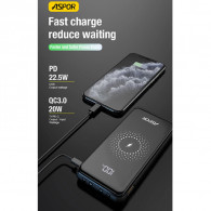 Power Bank Aspor A305 10 000 mAh Noir en Tunisie