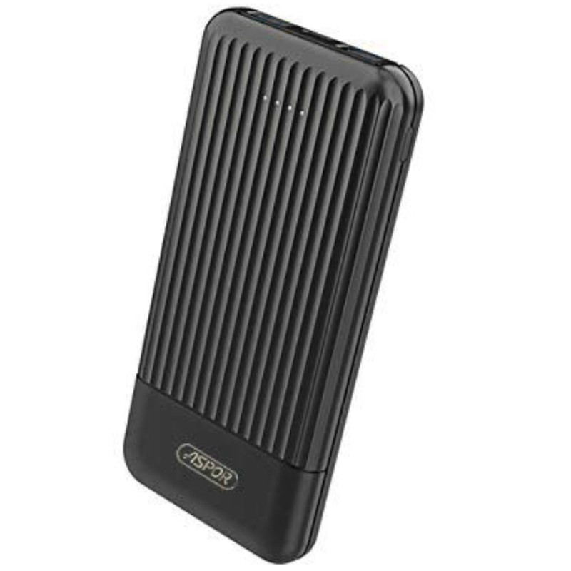 Power Bank Aspor A323 10 000 mAh Noir en Tunisie