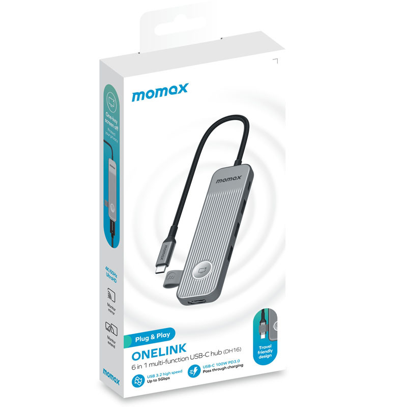 Station d'Accueil Nomax One Link 6 En 1 Avec Adaptateur Multiports 4K En Tunisie