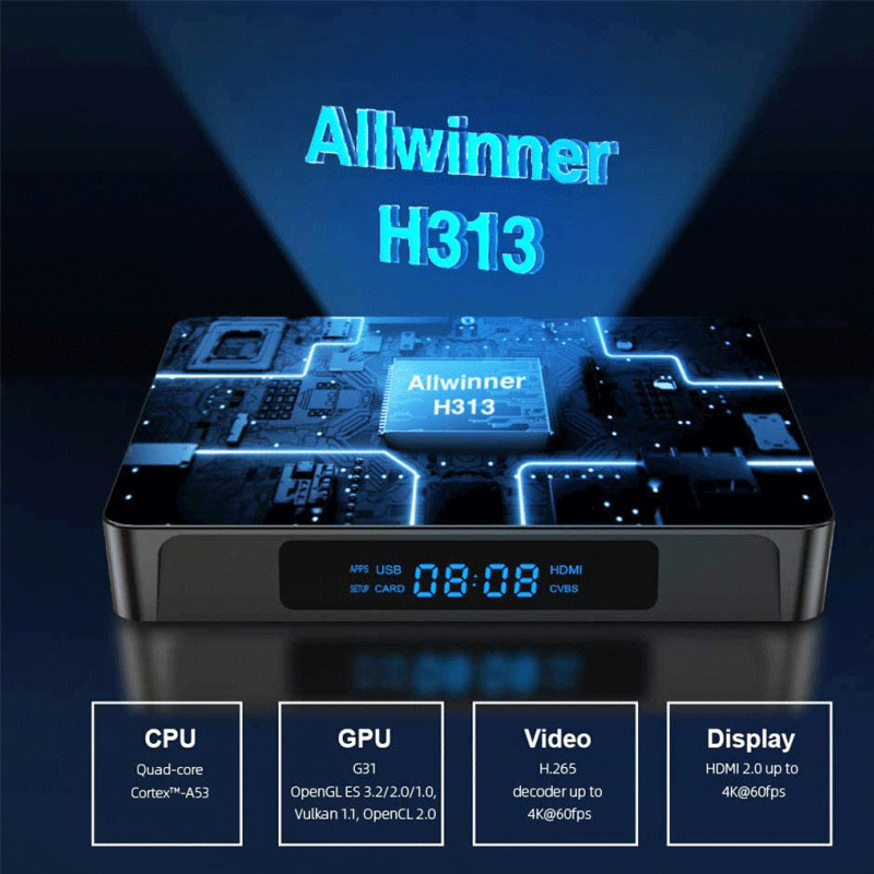 Box Android TV X96Q 4Go 32Go Pro + 12 Mois IPTV