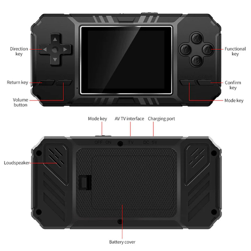 Console De Jeux S8 de Poche Classique Noir en Tunisie