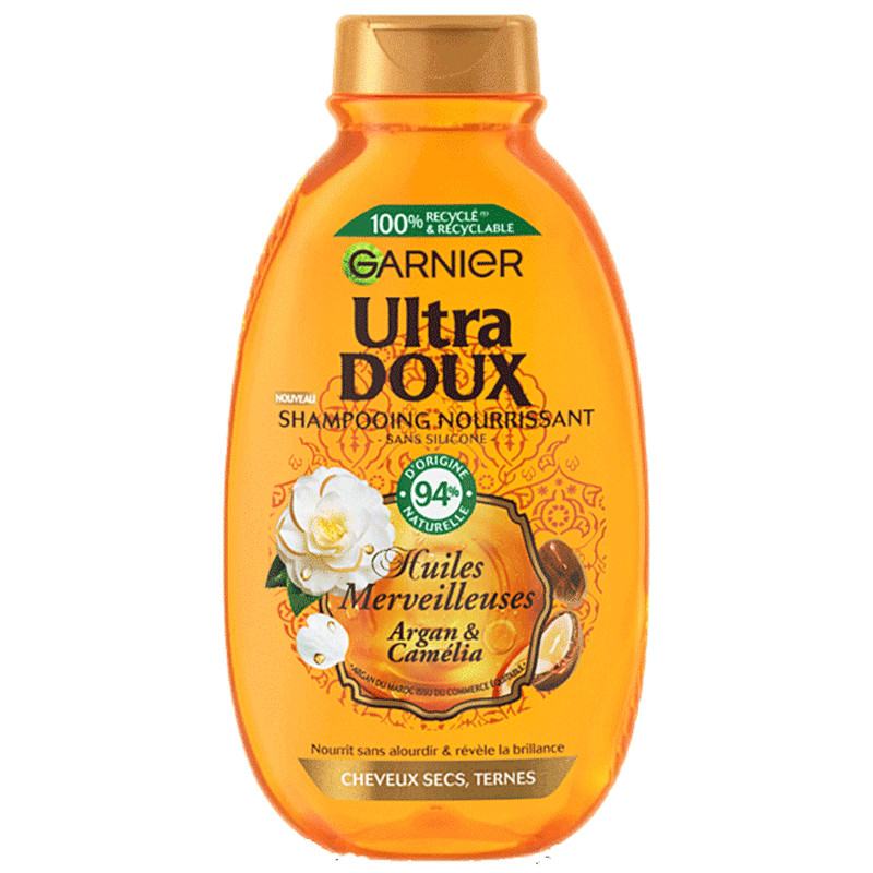 Shampooing Ultra Doux Merveilleux Nourrissant Argan & Camélia en Tunisie Shampooing Ultra Doux Merveilleux Nourrissant Argan & Camélia en Tunisie