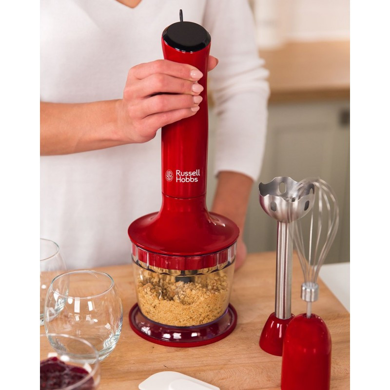 Mixeur 3en1 RUSSELL HOBBS 500W Rouge (24700-56)