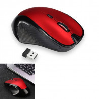 Souris Optique Sans Fil Rouge en Tunisie