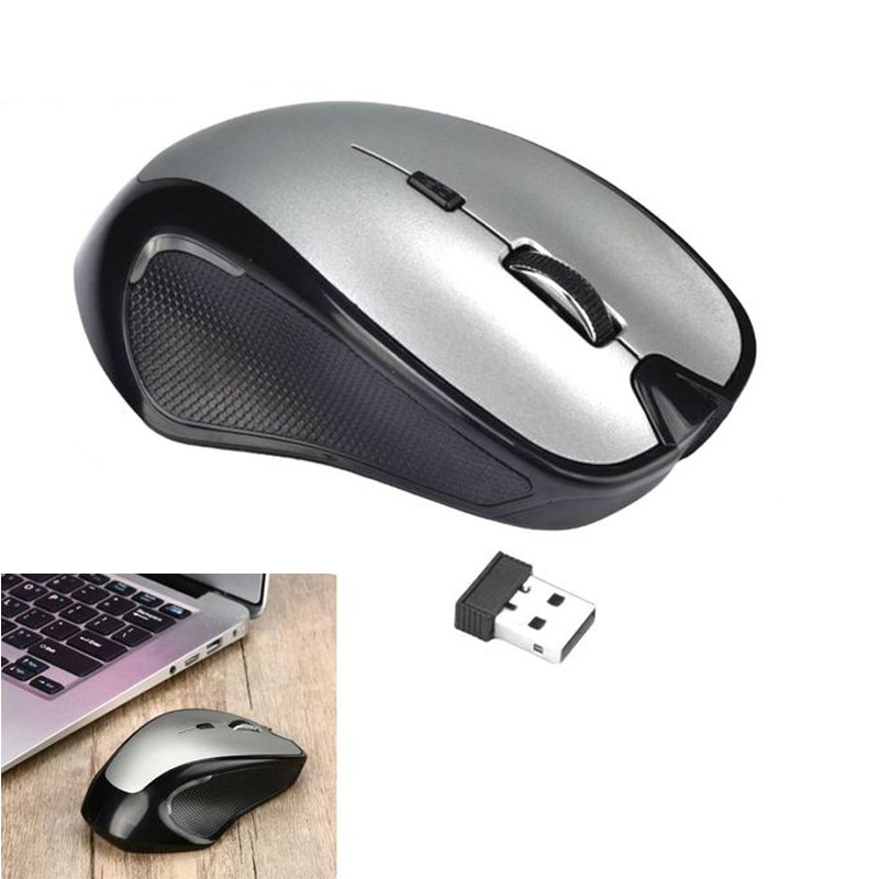 Souris Optique Sans Fil Gris en Tunisie