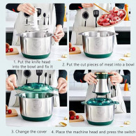 Hachoir Electrique Silver Crest 5L 1000W Vert en Tunisie Hachoir Electrique Silver Crest 5L 1000W Vert en Tunisie