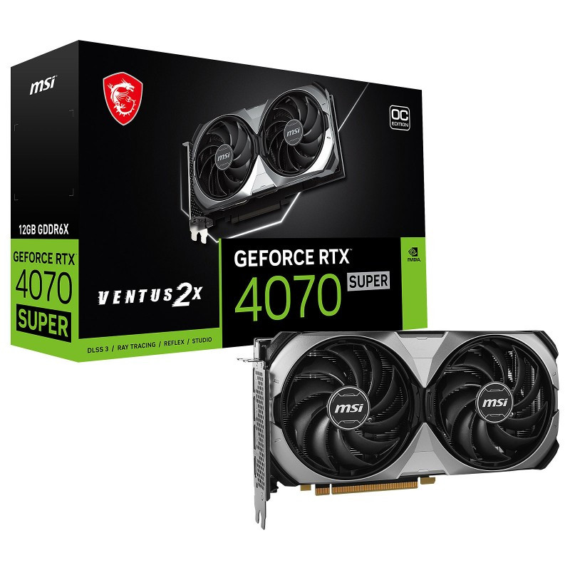 Carte Graphique MSI GeForce RTX 4070 Super Ventus 2X 12G OC en Tunisie Carte Graphique MSI GeForce RTX 4070 Super Ventus 2X 12G OC en Tunisie