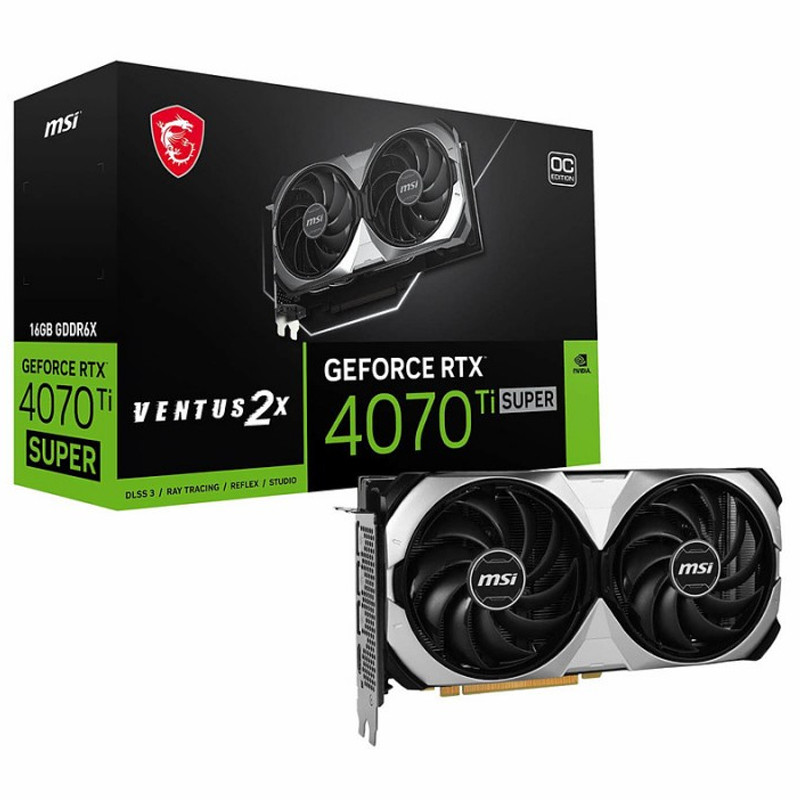 Carte Graphique MSI GeForce RTX 4070 Ti Super Ventus 2X 16G OC en Tunisie
