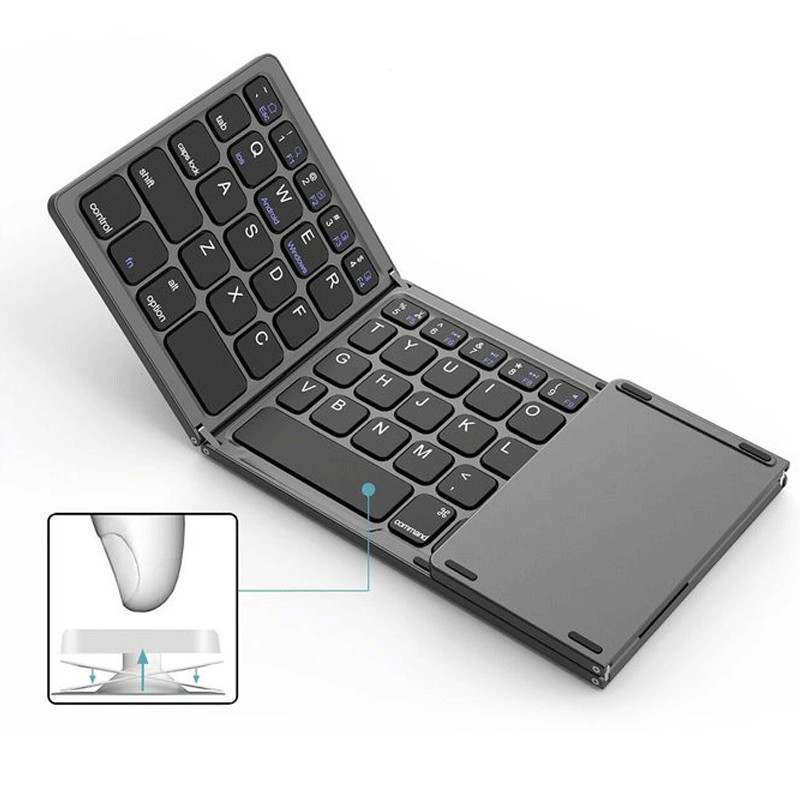 Mini Clavier Bluetooth Pliable Gris en Tunisie