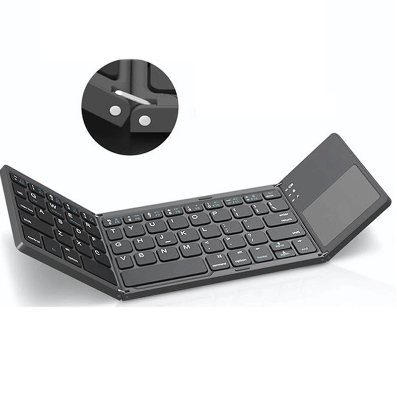 Mini Clavier Bluetooth Pliable Gris en Tunisie