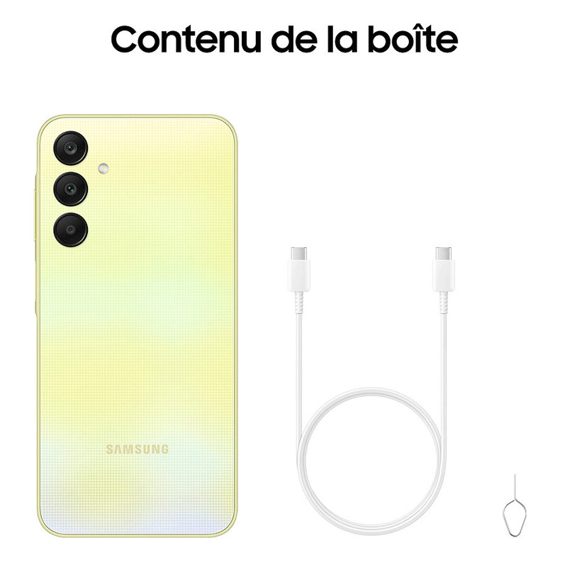 Smartphone Samsung Galaxy A25 6Go 128Go Jaune en Tunisie