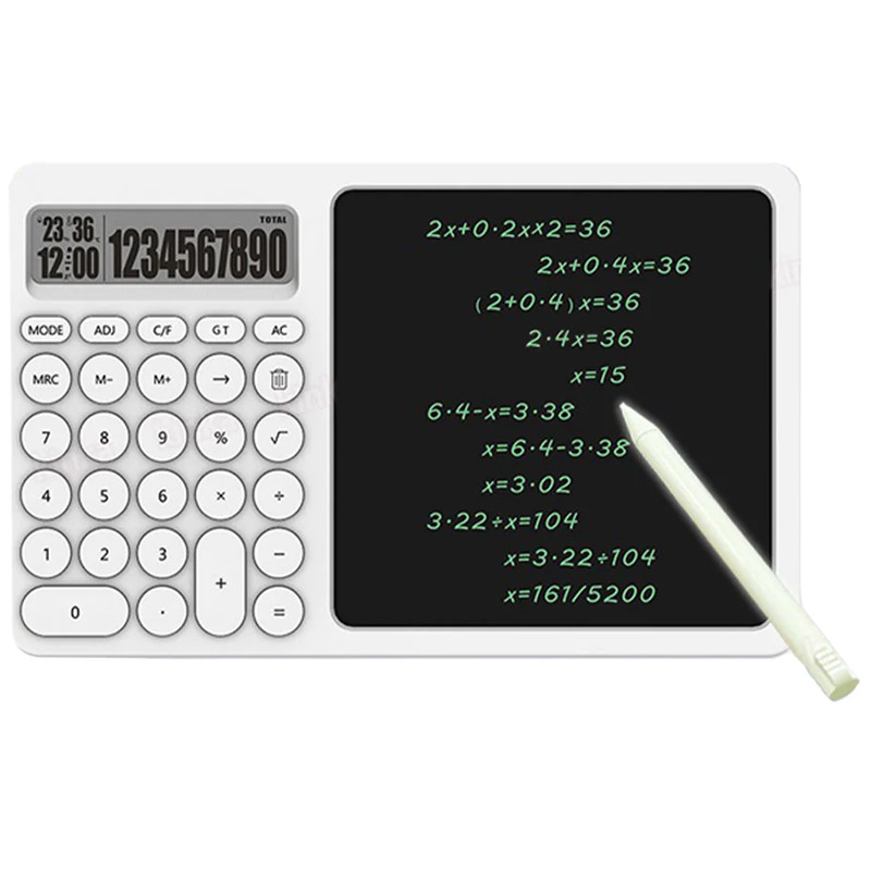 Calculatrice et Tablette D'écriture Grand Modèle Blanc en Tunisie