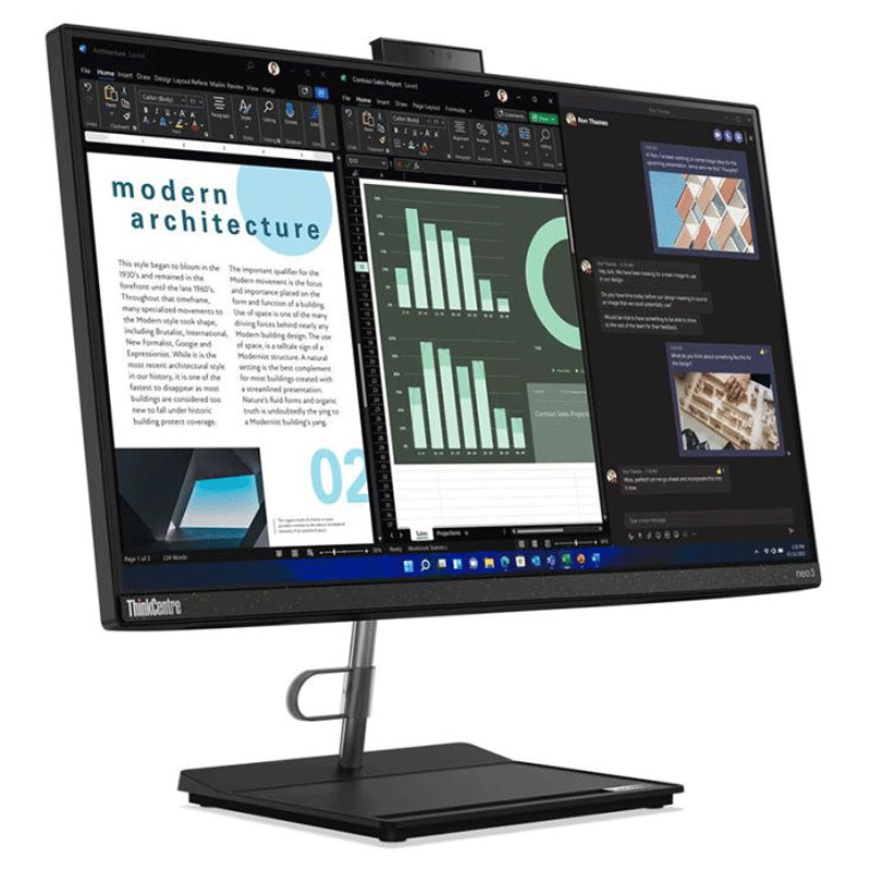 Pc Lenovo Tout En Un ThinkCentre neo 30a 22 i3 12Gén 8Go 512Go SSD Noir en Tunisie