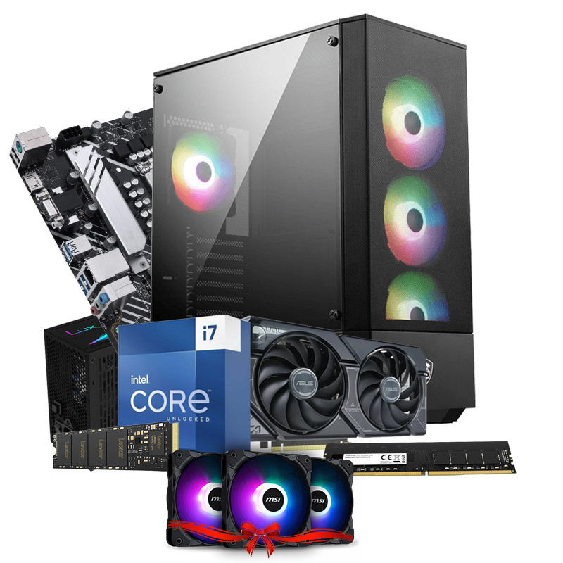 Pc Gamer Cœur De Dragon i7 13é RTX 4060 Ti 32Go 1To SSD Noir en Tunisie
