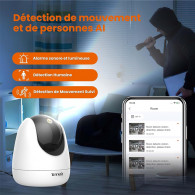 Caméra De Surveillance Interne Tenda CP3 Panoramique et Inclinable Blanc en Tunisie Caméra De Surveillance Interne Tenda CP3 Panoramique et Inclinable Blanc en Tunisie