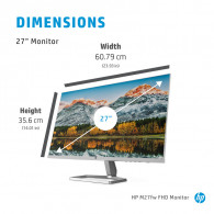 Ecran HP 2H1A4AS 27" Full HD IPS Blanc