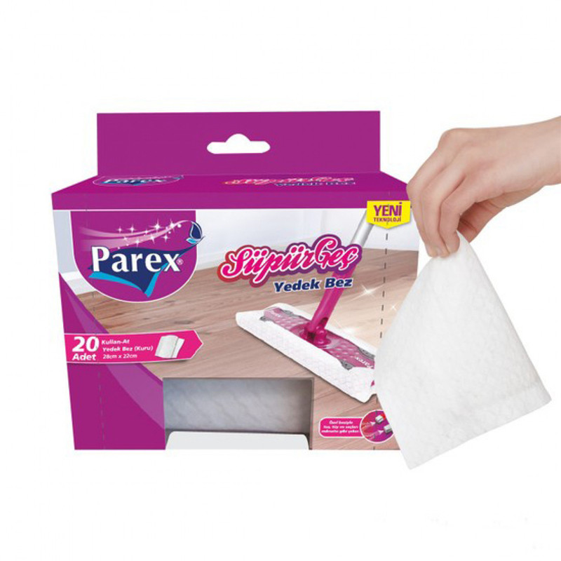 Lot De 20 Lingettes Parex Sweepy sèches Blanc en Tunisie
