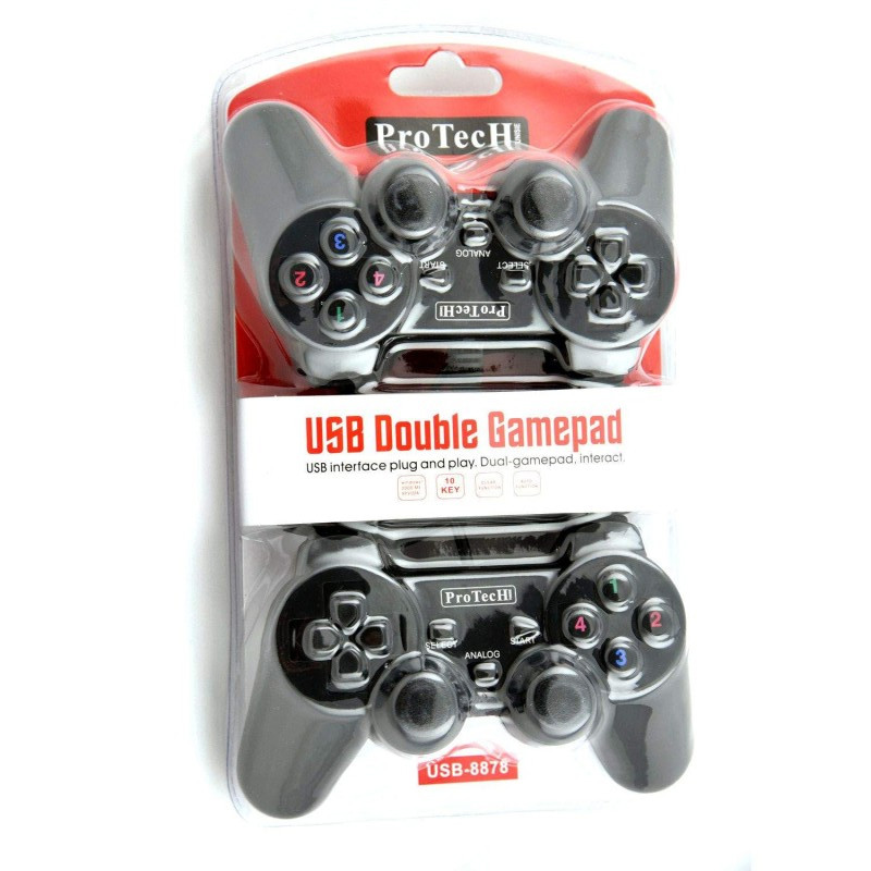 Manette De Jeux Filaire Double Simple Protech Noir en Tunisie