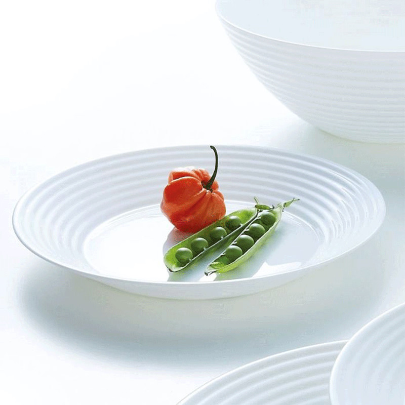 Lot De 6 Assiettes Creuses Luminarc Harena 23 cm Blanc en Tunisie